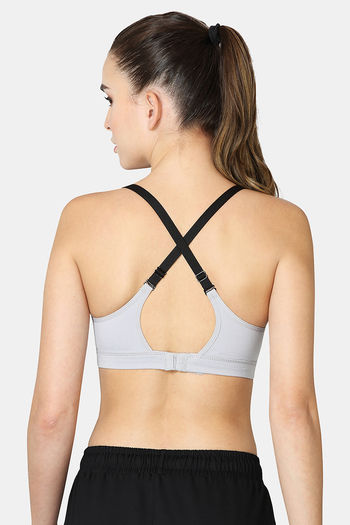 Buy Vstar Cotton Padded Sports Bra - Cool Grey at Rs.559 online