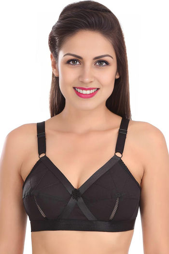 Buy Sona Single Layered Non Wired Full Coverage Sag Lift Bra - Black