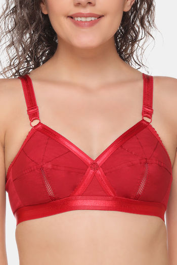 Buy Sona Single Layered Non Wired Full Coverage Sag Lift Bra - Maroon at  Rs.419 online