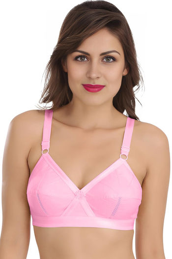 Buy Sona Single Layered Non Wired Full Coverage Sag Lift Bra - Pink
