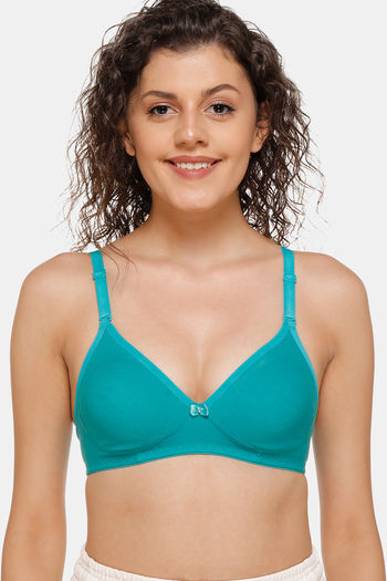 Buy Sona Double Layered Non Wired 3/4Th Coverage Sag Lift Bra - Green