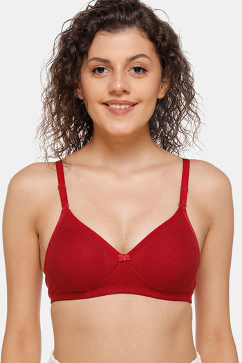 Buy Sona Double Layered Non Wired 3/4Th Coverage Sag Lift Bra - Maroon 