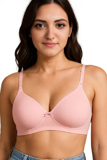 Buy Sona Double Layered Non Wired 3/4Th Coverage Sag Lift Bra - Pink