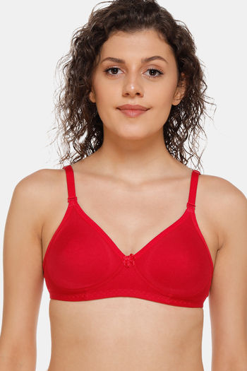 Buy Sona Double Layered Non Wired 3/4Th Coverage Sag Lift Bra - Red