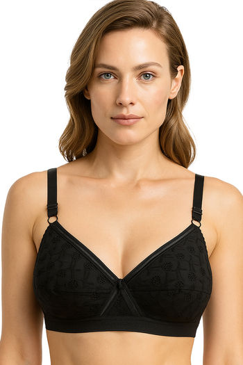 Buy Sona Double Layered Non Wired Full Coverage Sag Lift Bra - Black