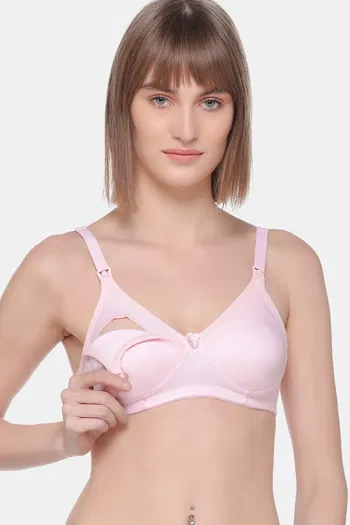 Buy Sona Double Layered Non Wired Full Coverage Maternity - Pink at Rs.450  online