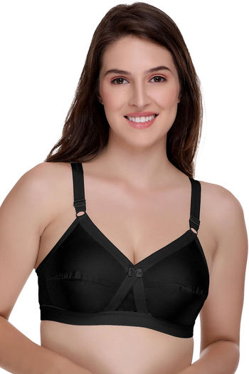 Buy Sona Single Layered Non Wired Full Coverage Sag Lift Bra - Black