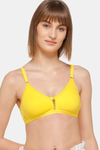 Buy Sona Double Layered Non Wired 3/4Th Coverage Sag Lift Bra - Yellow 