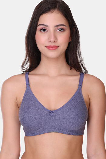 Buy SOUMINIE Women's Cotton Seamless Bra- Everyday Fit (Pink - 30B