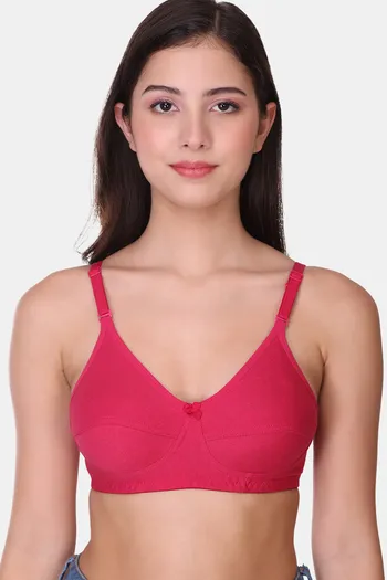Buy Sona Single Layered Non Wired Medium Coverage Sag Lift Bra - Pink at  Rs.285 online