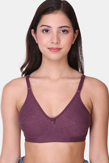 Buy Sona Single Layered Non Wired Medium Coverage Sag Lift Bra - Wine at  Rs.285 online