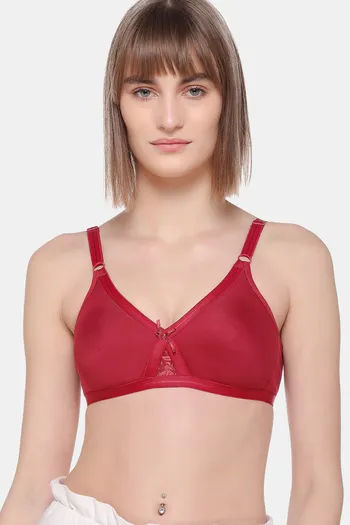 Buy Sona Double Layered Non Wired 3/4th Coverage Sag Lift Bra - Maroon