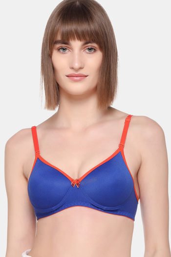 Buy Sona Padded Non Wired 3/4th Coverage Sag Lift Bra - Blue at Rs.499  online