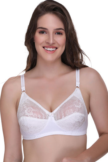 Buy Sona Single Layered Non Wired Medium Coverage Sag Lift Bra - White