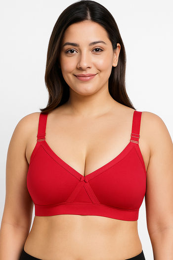 Buy Sona Double Layered Non Wired Medium Coverage Sag Lift Bra - Maroon