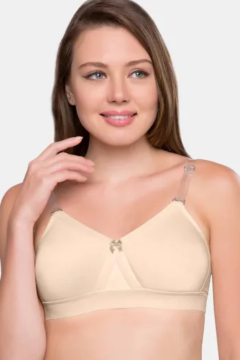 Buy Sona Double Layered Non Wired Medium Coverage Sag Lift Bra - Skin
