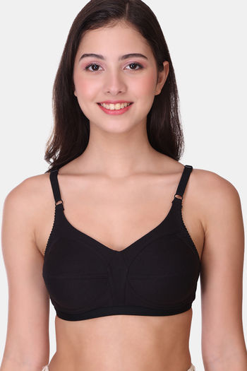 Buy Sona Single Layered Non Wired Medium Coverage Sag Lift Bra - Black at  Rs.250 online