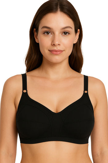 Buy Sona Single Layered Non Wired Medium Coverage Sag Lift Bra - Black