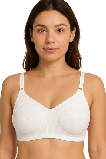 Buy Sona Single Layered Non Wired Medium Coverage Sag Lift Bra - White