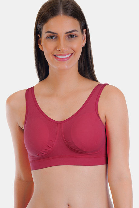 Buy Sona Padded Anti Microbial Slip On Sports Bra - Hot Pink at Rs