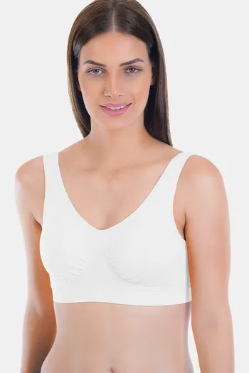 Buy Sona Padded Anti Microbial Slip On Sports Bra - White