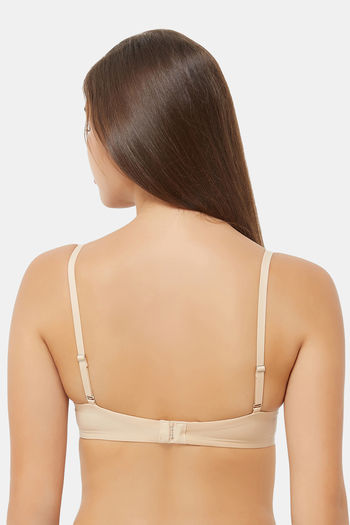 Buy Soie Medium Coverage Padded Non-Wired T-Shirt Bra - Nude at Rs