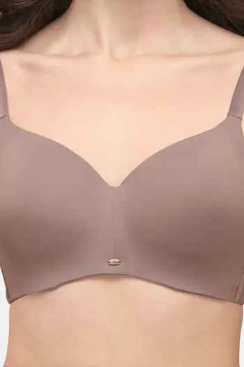 Buy Soie Full Coverage, Padded, Non-Wired Seamless Bra - Bark at Rs.1190  online