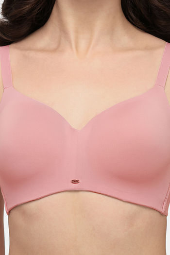 Buy SOIE- Full Coverage Seamless Cup Non Wired Nude Bra-Nude