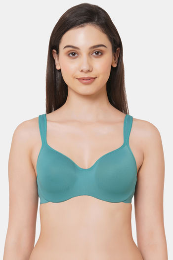 Buy Soie Full Coverage, Padded, Wired Bra - Teal