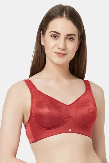 Non Padded Non Wired Medium Coverage Lace Bra with Mid Rise Full Cover –  SOIE Woman