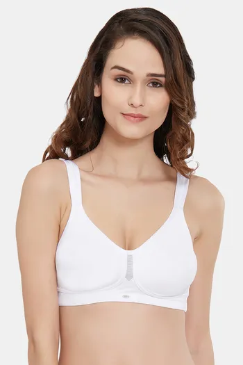 Buy Soie Double Layered Non Wired Full Coverage Minimiser Bra - White