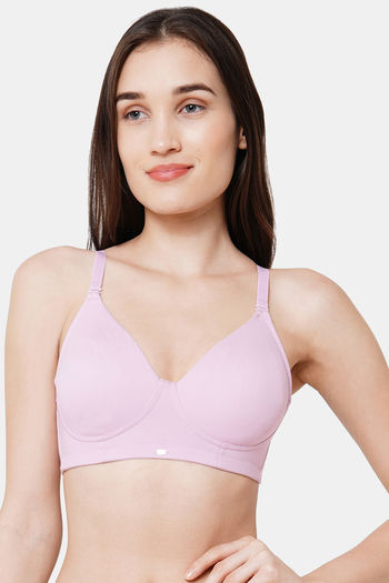 Buy Soie Non Padded Non Wired Full Coverage T-Shirt Bra - Lilac