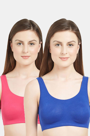Buy Soie Non-Padded Non-Wired Beginners Bra (Pack Of 2) - Assorted at  Rs.741 online