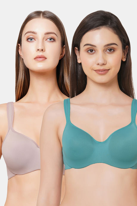 Buy Soie Double Layered Non-Wired Full Coverage Super Support Bra