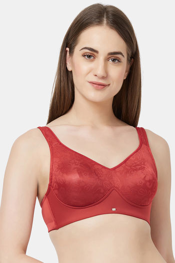 Buy Soie Single Layered Non Wired Full Coverage Bra - Nude at Rs.552 online