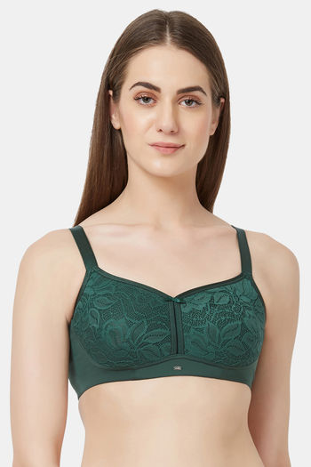 Buy Zivame New Romance Padded Non Wired 3/4th Coverage Lace Bra - Amber  Glow at Rs.746 online