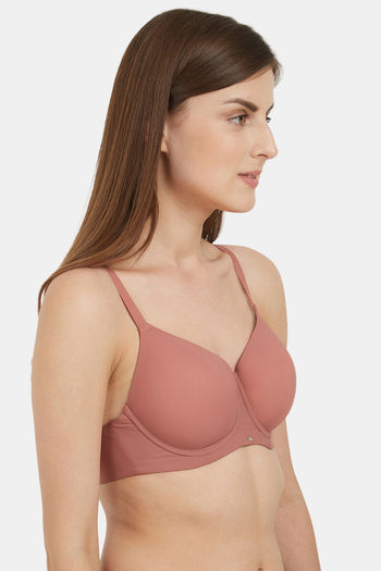 Buy Soie Padded Wired Full Coverage T-Shirt Bra - Cinnamon at Rs