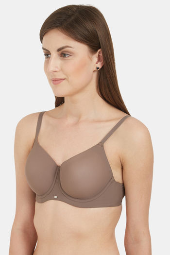Buy Soie Double Layered Wired Full Coverage T-Shirt Bra - Nude at Rs.848  online