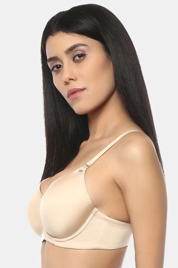 Buy Soie Padded Non Wired Full Coverage T-Shirt Bra - Beige at Rs.743 online