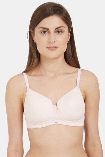 Buy Soie Padded Non Wired Full Coverage T-Shirt Bra - Blush at Rs