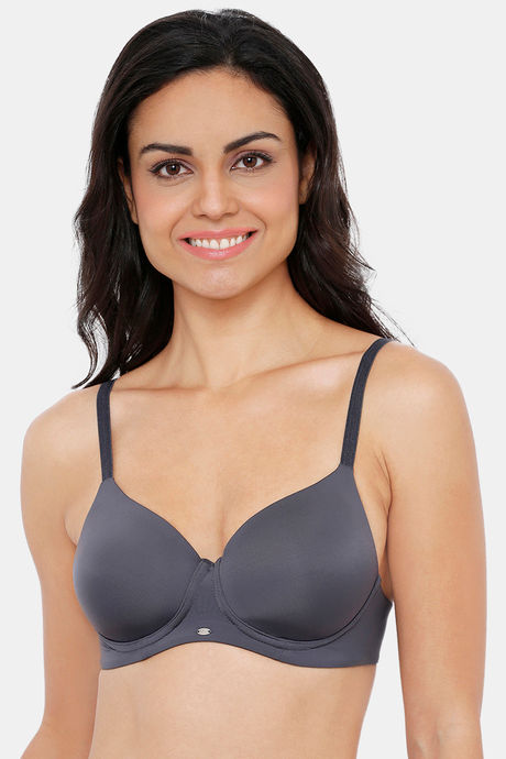 Buy Soie Padded Non Wired Full Coverage T-Shirt Bra - Grey at Rs.990 online