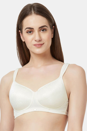 Buy Soie Padded Non Wired Full Coverage T-Shirt Bra - Ivory at Rs.903 online