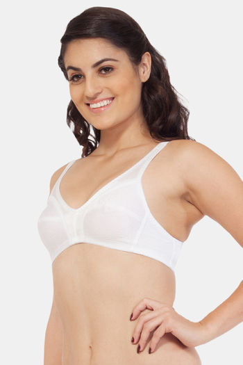 Buy Soie Single Layered Non Wired Full Coverage Bra - White at Rs.366  online