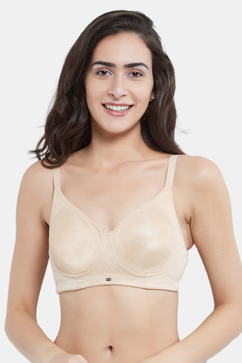 Buy Soie Single Layered Non Wired Full Coverage T-Shirt Bra - Nude