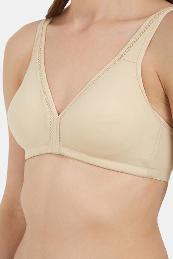 Buy Soie Double Layered Non Wired Full Coverage Bra - Nude at Rs.451 online