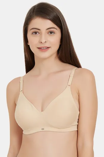 Buy Soie Double Layered Non Wired Full Coverage Bra - Nude at Rs.451 online