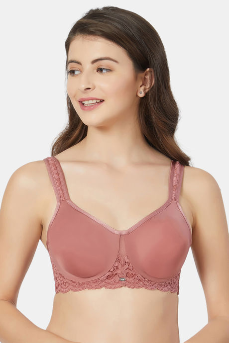 Buy Soie Double Layered Wired Full Coverage T-Shirt Bra - Nude at