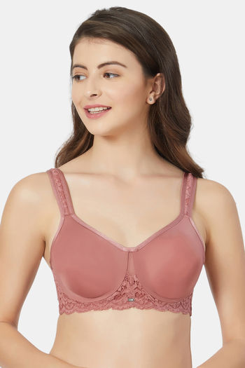 Buy SOIE Women Coverage Padded T-shirt Bra With Low Rise Matching