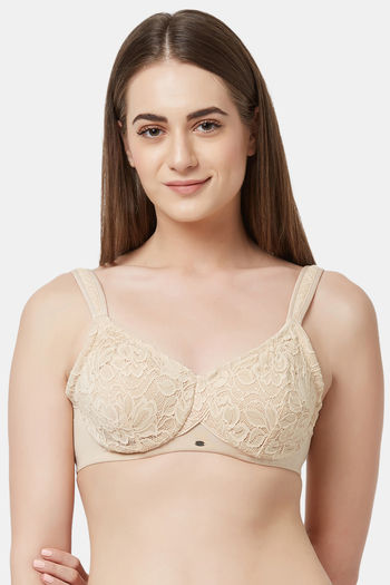 Buy Soie Double Layered Wired Full Coverage T-Shirt Bra - Nude at Rs.1130  online