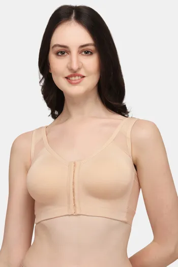 SOIE Non Padded Non-Wired Full Coverage Stretch Cotton T-shirt Bra-Peach